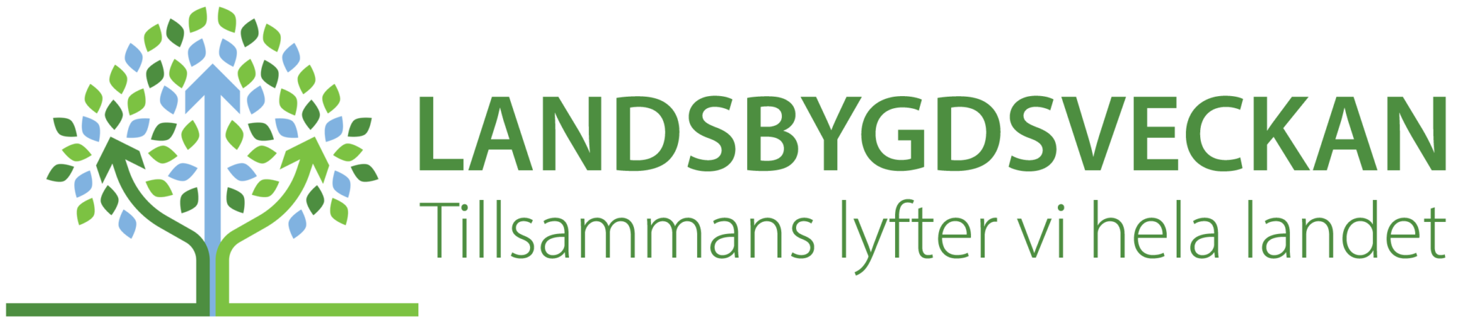 Logotyp med ett träd och texten 